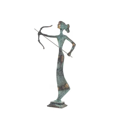 Artemis: Jaktens gudinna, månen, beskyddare av små barn och djur 35x10cm staty Bronsdekoration Brons 4 - grifon.se 