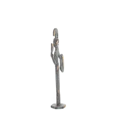Athena or Athana or Athene: The goddess of wisdom with a helmet, shield & an owl in her hand 23 cm Full-body statue Bronze decor