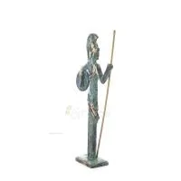 Athena or Athana or Athene: The goddess of wisdom 16cm with a spear, helmet, and shield with an owl Full-body statue Bronze Bron
