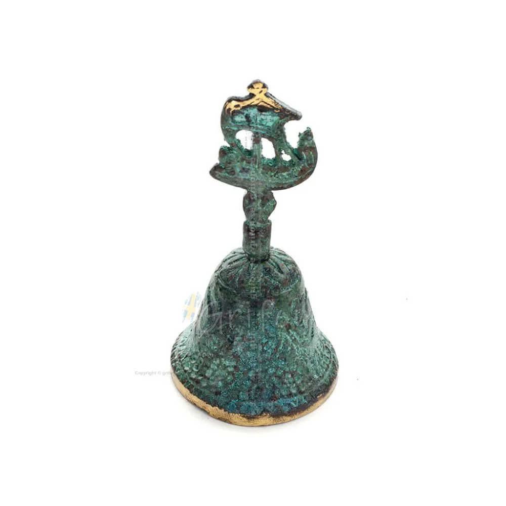 Klocka liten 10x4cm Helkroppsstaty Bronsdekoration Brons 1 - grifon.se 