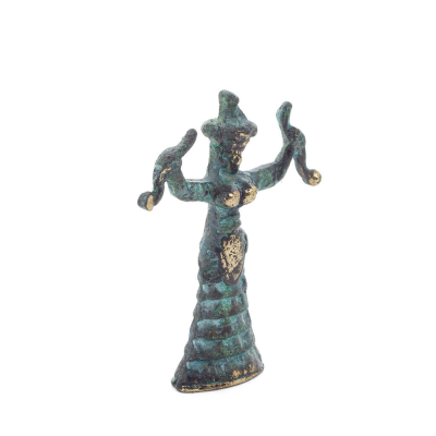 Snake Goddess, Fertility Goddess 8x6cm Full Body Statue Bronze Ornament, Ancient Greece Bronze 5 - grifon.se 