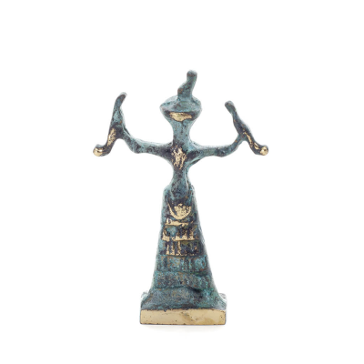Snake Goddess, Fertility Goddess 10x7cm Full Body Statue Bronze Ornament, Ancient Greece Bronze 4 - grifon.se 
