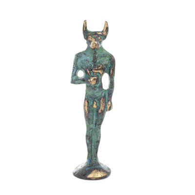 Minotaur: Plasma, the son of Pasiphae Queen of Knossos, Minoan Civilization 11cm Full Body Statue Bronze Ornament Bronze 1 - gri