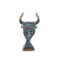 Minotaur: The Son of Queen Pasiphae, Bull Head, Bull Head 8cm Bust, Statue Bronze Ornament, Minoan Era Bronze 4 - grifon.se 