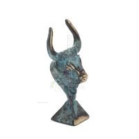 Minotaur: The Son of Queen Pasiphae, Bull Head, Bull Head 8cm Bust, Staty Brons Ornament, Minoan Era Brons 5 - grifon.se 