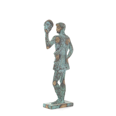 Satyr: Mythical Creatures, Demons, Spirits in Mountains and Forests 22x9cm Full Body Statue Bronze Ornament, Ancient Greece Bron