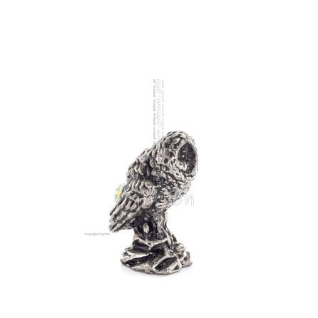 Owl or Glaucus: the sacred bird, symbol of wisdom, prudence, 2.5x1.5cm Full body statue Bronze decoration Bronze 1 - grifon.se 