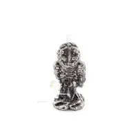 Uggla eller Glaucus: den heliga fågeln, symbol för visdom, försiktighet, 2,5x1,5 cm helkroppsstaty Bronsdekoration Brons 5 - gri