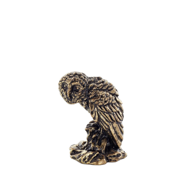 Owl or Glaucus: the sacred bird, symbol of wisdom, prudence, 3cm Full body statue Bronze decoration Bronze 1 - grifon.se 