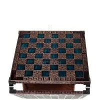 Σκακιέρα χάλκινη σμάλτο 28x28cm μαίανδρος Βεργίνα, Σκάκι, επιτραπέζιο παιχνίδι Τάβλι, Σκάκι 5 - grifon.se 