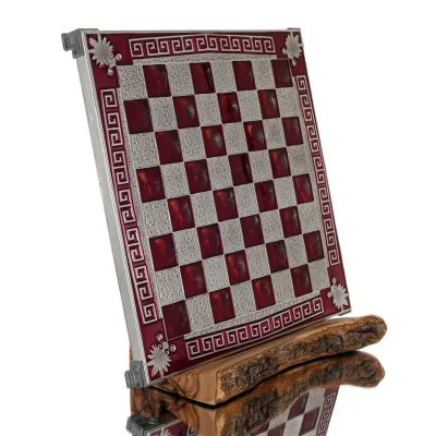 Σκακιέρα χάλκινη σμάλτο 30x30cm μαίανδρος ακροκέραμο, Σκάκι, επιτραπέζιο παιχνίδι Τάβλι, Σκάκι 4 - grifon.se 
