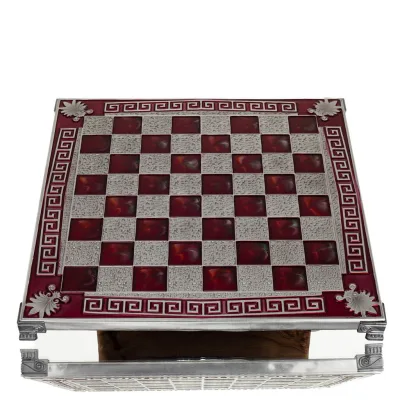 Chess board copper enamel 30x30cm meander acrokeramo, Chess, board game Backgammon, Chess 5 - grifon.se 