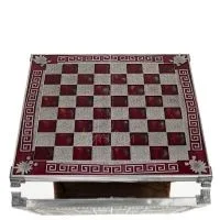 Schackbräde kopparemalj 30x30cm meander acrokeramo, Schack, brädspel Backgammon, Schack 5 - grifon.se 
