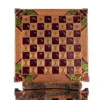 Brons emalj schackbräde 30x30cm Kolumn, kolumn, Schack, brädspel Backgammon, Schack 2 - grifon.se 