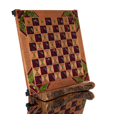 Bronze enamel chessboard 30x30cm Column, column, Chess, board game Backgammon, Chess 4 - grifon.se 