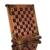 Brons emalj schackbräde 30x30cm Kolumn, kolumn, Schack, brädspel Backgammon, Schack 4 - grifon.se 