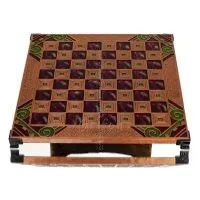 Brons emalj schackbräde 30x30cm Kolumn, kolumn, Schack, brädspel Backgammon, Schack 5 - grifon.se 