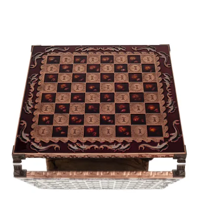 Σκακιέρα χάλκινη σμάλτο 30x30cm Κολώνα, κίονας, Σκάκι, επιτραπέζιο παιχνίδι Τάβλι, Σκάκι 5 - grifon.se 