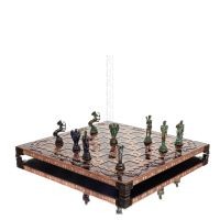 Bronze enamel chessboard 30x30cm Column, column, Chess, board game Backgammon, Chess 6 - grifon.se 