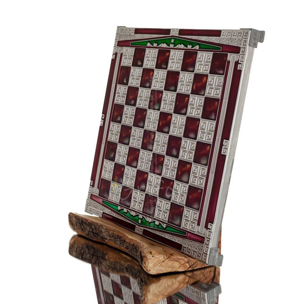 Bronze enamel chessboard 30x30cm Column, column, Chess, board game Backgammon, Chess 1 - grifon.se 