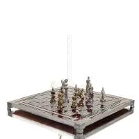 Brons emalj schackbräde 30x30cm Kolumn, kolumn, Schack, brädspel Backgammon, Schack 6 - grifon.se 