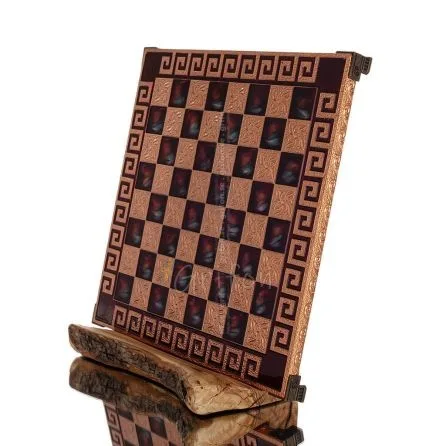 Chessboard copper enamel 30x30cm Meander, Chess, board game Backgammon, Chess 1 - grifon.se 