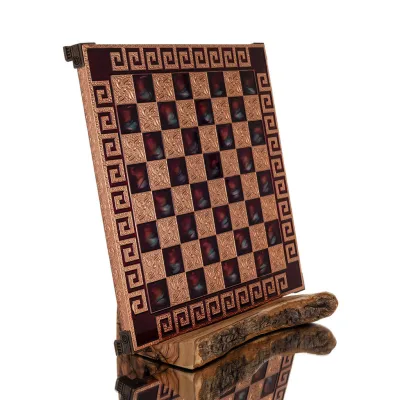 Σκακιέρα χάλκινη σμάλτο 30x30cm Μαίανδρος, Σκάκι, επιτραπέζιο παιχνίδι Τάβλι, Σκάκι 4 - grifon.se 