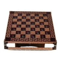 Σκακιέρα χάλκινη σμάλτο 30x30cm Μαίανδρος, Σκάκι, επιτραπέζιο παιχνίδι Τάβλι, Σκάκι 5 - grifon.se 