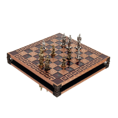 Chessboard copper enamel 30x30cm Meander, Chess, board game Backgammon, Chess 7 - grifon.se 