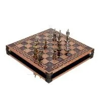Schackbräde kopparemalj 30x30cm Meander, Schack, brädspel Backgammon, Schack 7 - grifon.se 