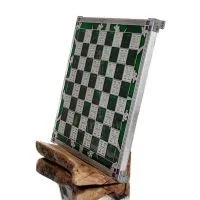 Schackbräde kopparemalj 30x30cm blomma, Schack, brädspel Backgammon, Schack 2 - grifon.se 