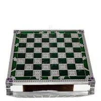 Schackbräde kopparemalj 30x30cm blomma, Schack, brädspel Backgammon, Schack 5 - grifon.se 