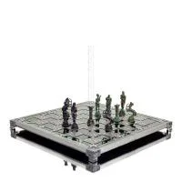 Schackbräde kopparemalj 30x30cm blomma, Schack, brädspel Backgammon, Schack 6 - grifon.se 