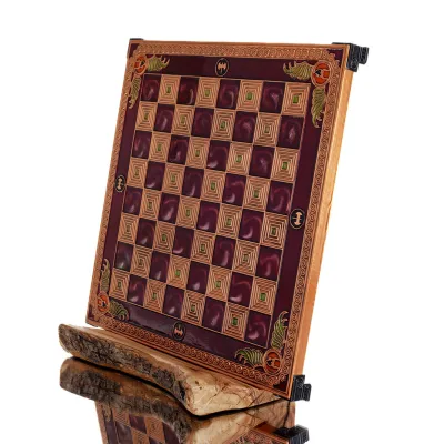 Brons emalj schackbräde 30x30cm Minoan, Schack, brädspel Backgammon, Schack 2 - grifon.se 