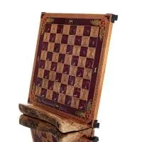 Brons emalj schackbräde 30x30cm Minoan, Schack, brädspel Backgammon, Schack 2 - grifon.se 