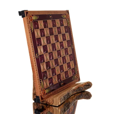 Brons emalj schackbräde 30x30cm Minoan, Schack, brädspel Backgammon, Schack 4 - grifon.se 
