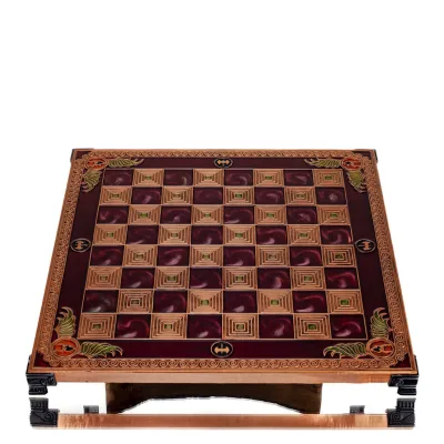 Brons emalj schackbräde 30x30cm Minoan, Schack, brädspel Backgammon, Schack 5 - grifon.se 
