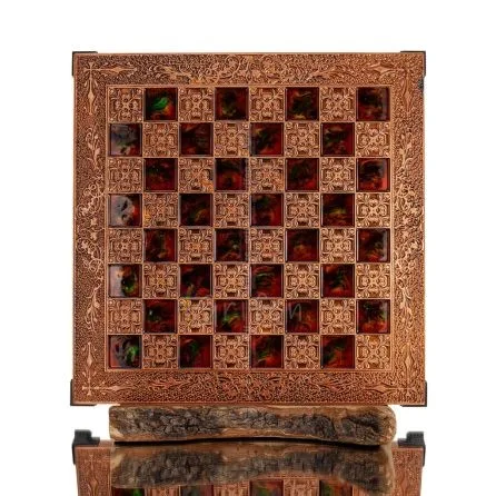 Σκακιέρα χάλκινη σμάλτο 30x30cm κλαδί, Σκάκι, επιτραπέζιο παιχνίδι Τάβλι, Σκάκι 1 - grifon.se 