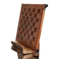 Schackbräde kopparemalj 30x30cm gren, Schack, brädspel Backgammon, Schack 2 - grifon.se 