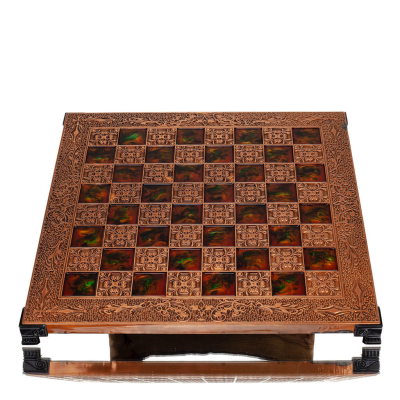 Chess board copper enamel 30x30cm branch, Chess, board game Backgammon, Chess 5 - grifon.se 