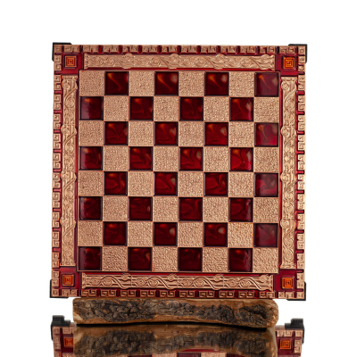 SchackbrÃ¤de kopparemalj 30x30cm meander Kolumn, kolumn, Schack, brÃ¤dspel Backgammon, Schack 1 - grifon.se 