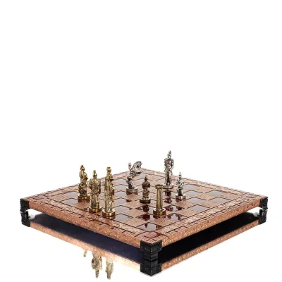 Schackbräde kopparemalj 30x30cm meander Kolumn, kolumn, Schack, brädspel Backgammon, Schack 6 - grifon.se 