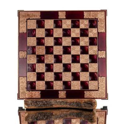 Chessboard copper enamel 30x30cm classic, Chess, board game Backgammon, Chess 1 - grifon.se 