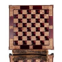 Schackbräde kopparemalj 30x30cm klassisk, Schack, brädspel Backgammon, Schack 1 - grifon.se 