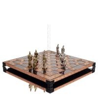 Schackbräde kopparemalj 30x30cm klassisk, Schack, brädspel Backgammon, Schack 6 - grifon.se 