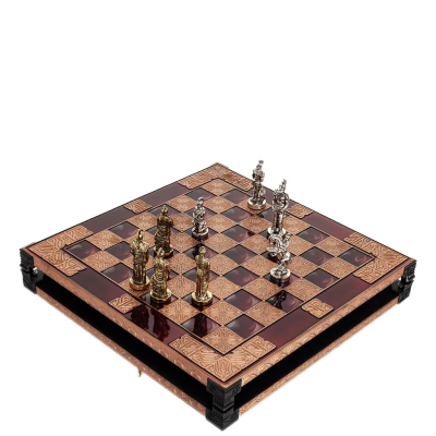 Schackbräde kopparemalj 30x30cm klassisk, Schack, brädspel Backgammon, Schack 7 - grifon.se 