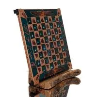 Brons emalj schackbräde 30x30cm egyptiskt, schack, brädspel Backgammon, Schack 4 - grifon.se 