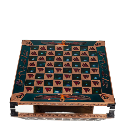 Bronze enamel chessboard 30x30cm Egyptian, Chess, board game Backgammon, Chess 5 - grifon.se 
