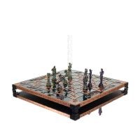 Bronze enamel chessboard 30x30cm Egyptian, Chess, board game Backgammon, Chess 6 - grifon.se 