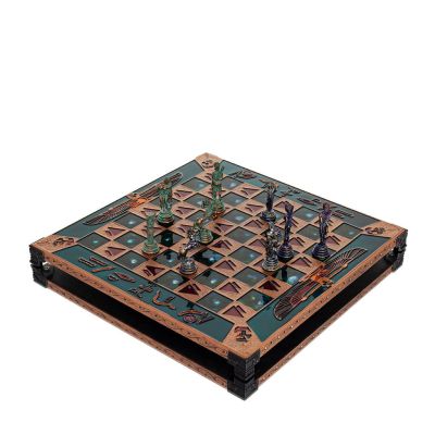 Bronze enamel chessboard 30x30cm Egyptian, Chess, board game Backgammon, Chess 7 - grifon.se 